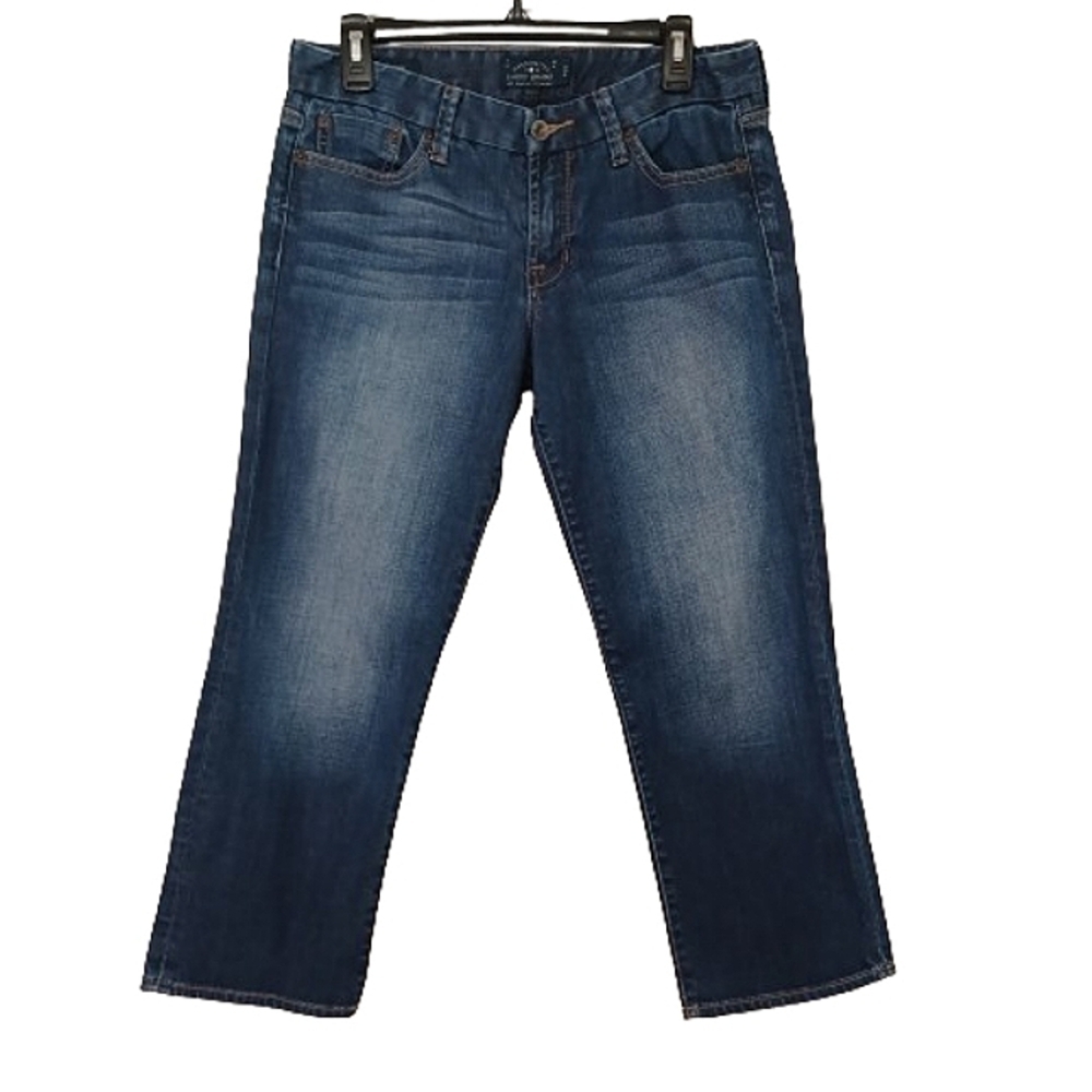 LUCKY BRAND HANDCRAFTED LA Size 6 Boho Sweet Jean Cropped Blue Jeans Pants